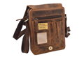 Pánske kožené crossbody tmavohnedý hunter 250586