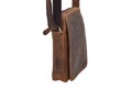 Pánske kožené crossbody tmavohnedý hunter 250586