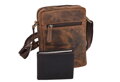 Pánske kožené crossbody tmavohnedý hunter 250586