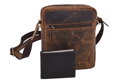 Pánske kožené crossbody tmavohnedý hunter 250589