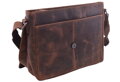 Pánske kožené crossbody tmavohnedý hunter 250911