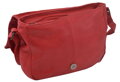 Dámska kožená crossbody kabelka červená 270112