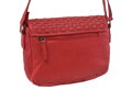 Dámska kožená crossbody kabelka červená 270112