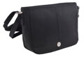 Dámska kožená crossbody kabelka čierna 250112