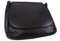 Dámska kožená crossbody kabelka čierna 250710