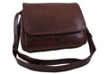 Dámska kožená crossbody kabelka hnedá 250714