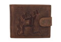 Pánska peňaženka MERCUCIO svetlohnedá embos vodnár 2911927