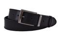 Pánsky kožený opasok 740-40-125 čierny šitý pracka Magnum III