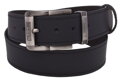 Pánsky kožený opasok 763-40-10 čierny prešitý pracka Authentic