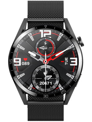 SMARTWATCH pánske PACIFIC 42-05 - Hovory BLUETOOTH, hlasový asistent (sy035e)