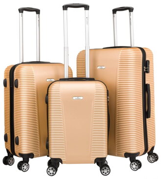 Set trzech rozmiarów walizek podróżnych z tworzywa ABS+ — Peterson