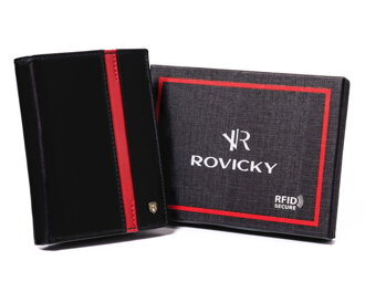 Portfel męski skórzany N62-RVTP-3050 Black-Red