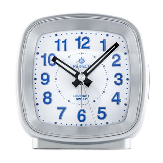 Budík PERFECT SQ816B-SP silver (do040a)