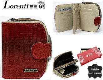 Portfel damski skórzany 43972-RS-RFID-0997 Red