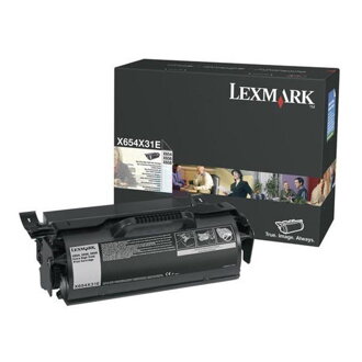 Lexmark originál toner X654H31E, black, 36000str., Lexmark X654,656,X658, O, čierna