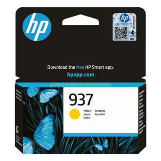 HP originál ink 4S6W4NE#CE1, HP 937, yellow, 800str., HP HP OfficeJet Pro 9110b, 9120b, 9130b, žltá