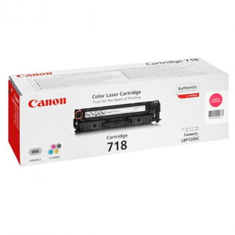Canon originál toner CRG718, magenta, 2900str., 2660B002, 2660B011, Canon LBP-7200Cdn, O, purpurová