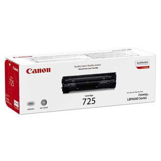 Canon originál toner CRG725, black, 1600str., 3484B002, Canon LBP-6000, 6020, 6020b, MF 3010, O, čierna