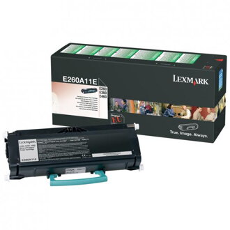 Lexmark originál toner E260A11E, black, 3500str., return, Lexmark E260, E360, E460, O, čierna