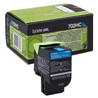 Lexmark originál toner 70C2HC0, cyan, 3000str., high capacity, return, Lexmark CS510de, CS410dn, CS310dn, CS310n, CS410n, O, azurová