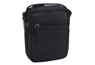Pánske kožené crossbody čierna nappa V 250588