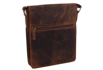 Pánske kožené crossbody tmavohnedý hunter V 250837