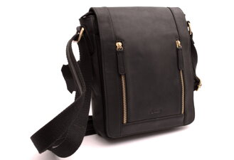 Pánske kožené crossbody čierny hunter 250836