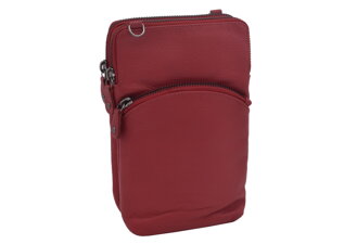 Dámska kožená crossbody kabelka červená 2511538