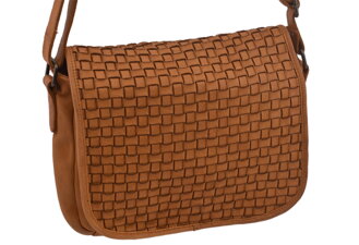 Dámska kožená crossbody kabelka žltá 270112