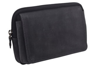 Kožené puzdro na opasok čierny hunter 250899