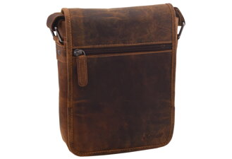 Pánske kožené crossbody camel 250906