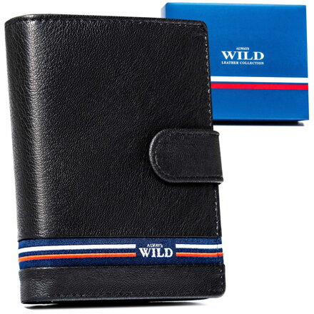 Pánska kožená peňaženka so zapínaním na cvok - Always Wild