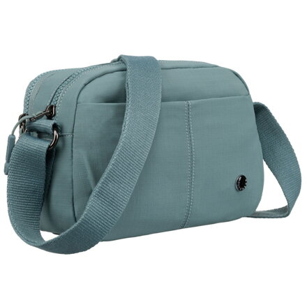 Mestská, modrá dámska crossbody kabelka na zips – Peterson