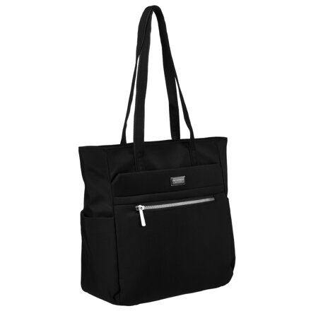 Praktická čierna shopper kabelka na rameno - Peterson