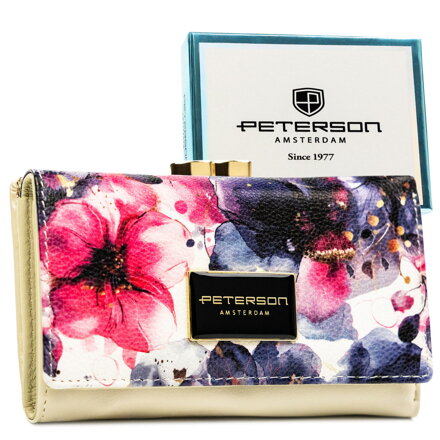Portfel damski wykonany ze skóry naturalnej i ekologicznej wyposażony w system RFID - Peterson