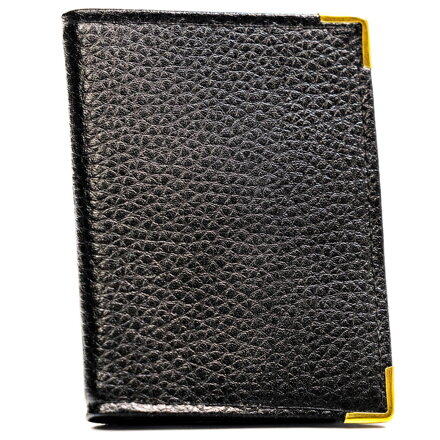 Czarne etui na karty wykonane ze skóry naturalnej