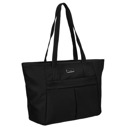 Štýlová dámska shopper kabelka v čiernej farbe - Peterson