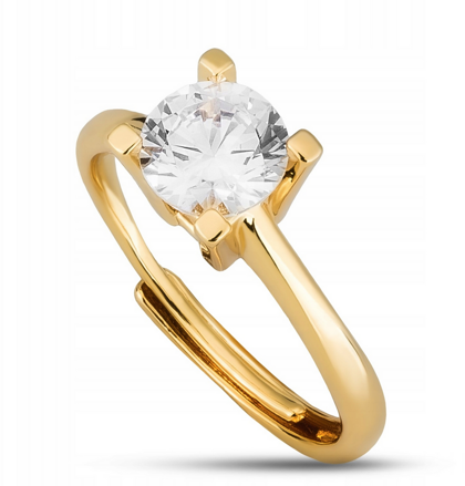 Pozlátený prsteň so zirkónom - Peterson Pozlátený prsteň so zirkónom - Peterson