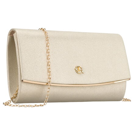 Kopertówka damska w złotym kolorze wykonana ze skóry ekologicznej - Rovicky Kopertówka damska w złotym kolorze wykonana ze skóry ekologicznej - Rovicky