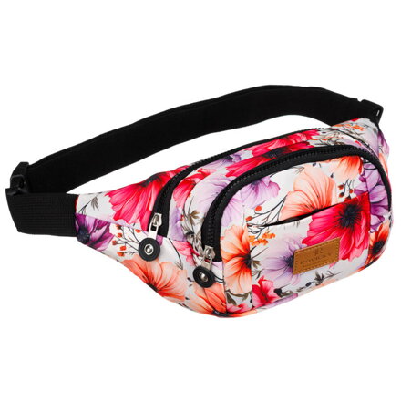 Dámska crossbody ľadvinka z polyesteru s nastaviteľným popruhom so sponou fastex
