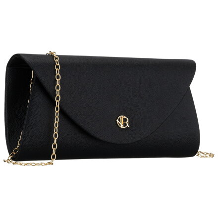 Kopertówka damska wykonana ze skóry ekologicznej w czarnym kolorze - Rovicky Kopertówka damska wykonana ze skóry ekologicznej w czarnym kolorze - Rovicky