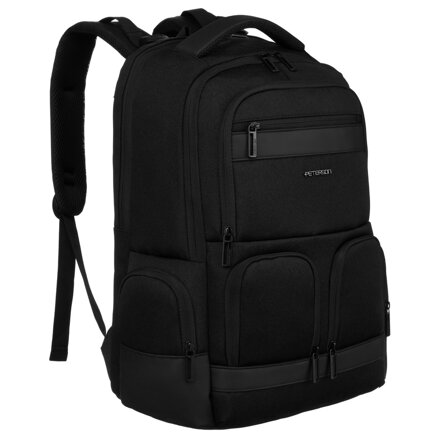 Veľký čierny cestovný ruksak na laptop - Peterson