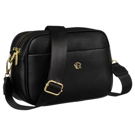 Klasická čierna dámska messenger taška s dlhým popruhom - Rovicky