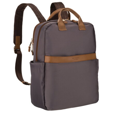 Szary, miejski plecak damski z nylonu - Peterson