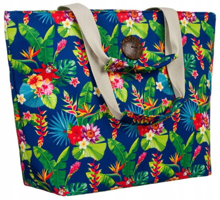 Veľká dámska shopper taška s kvetinovým motívom Veľká dámska shopper taška s kvetinovým motívom