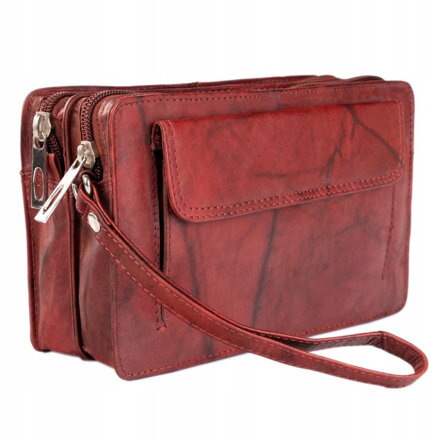 Dvojkomorová pánska taška z prírodnej kože Dvojkomorová pánska taška z prírodnej kože