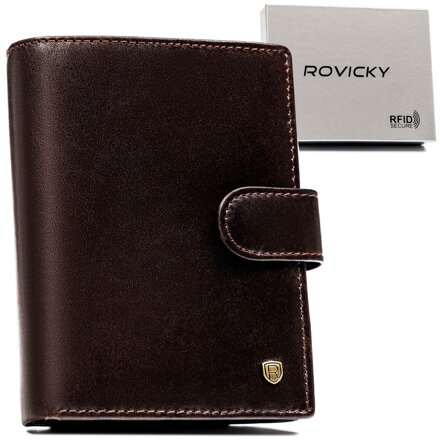 Štýlová kožená pánska peňaženka s RFID na patent - Rovicky