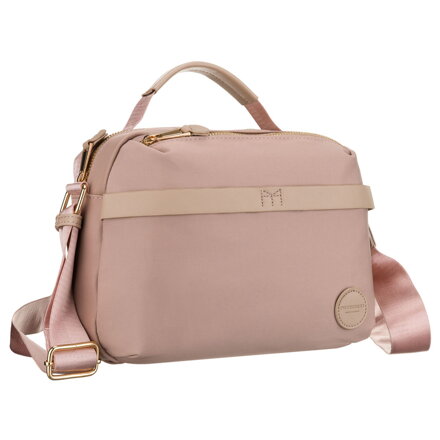 Różowa listonoszka damska z nylonu zamykana suwakiem - Peterson Różowa listonoszka damska z nylonu zamykana suwakiem - Peterson