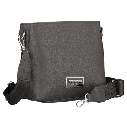 Tmavosivá kompaktná crossbody kabelka Peterson na zips