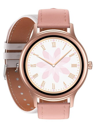 SMARTWATCH dámske PACIFIC 18-6 - 2 remienky: pink / white (sy015f)
